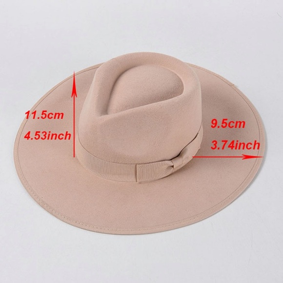 Light Taupe Wide Brim Grosgrain Band Panama Hat - Picture 5 of 10